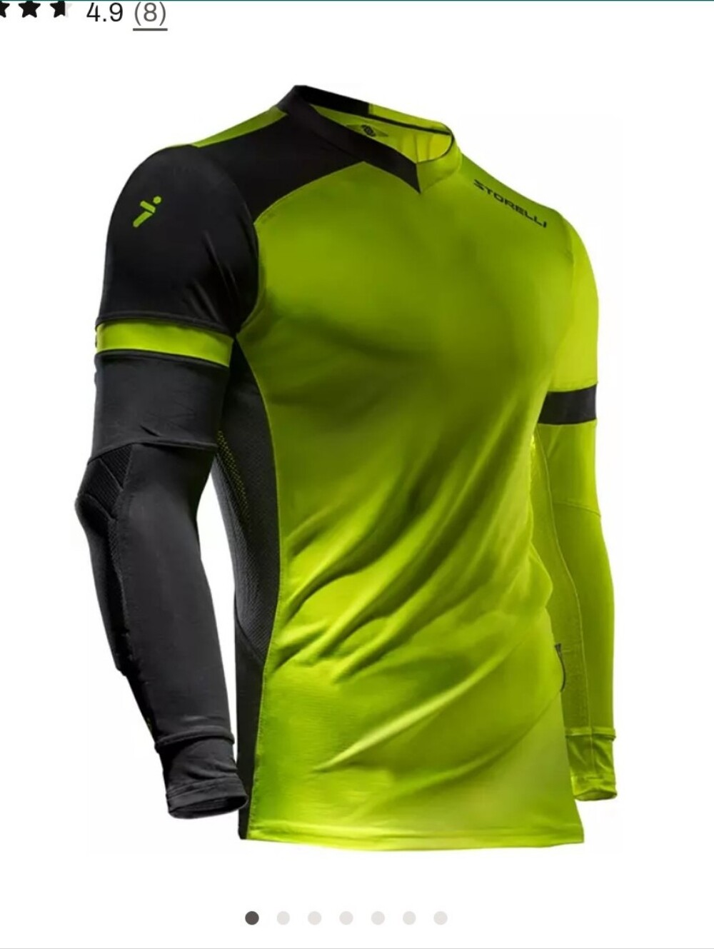 Storelli GoalKeeper Shirt Men’s Long Sleeve Shirt - Neon Green/Black